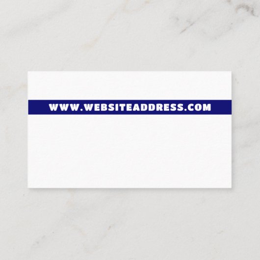 Blue Line & Logo, Polizeibeamter, Strafverfolgung Visitenkarte (Rückseite)