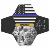 Blue Line Personalisiert, Polizei, Foto Soccer Bal Fußball (Flach)