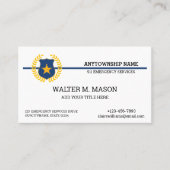 Blue Line Police US FLAG Visitenkarte (Vorderseite)