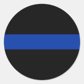 Blue Line-Polizeigesetz Runder Aufkleber (Vorderseite)