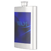 Blue Line Schlaganfälle Classic Flask Flachmann (Links)
