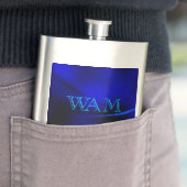 Blue Line Schlaganfälle Classic Flask Flachmann (Beispiel)