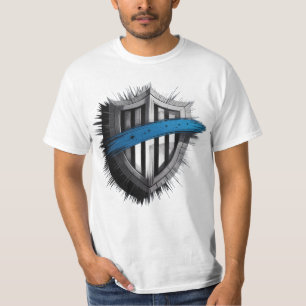 Blue Line Shield – Ehre, Dienst, Schutz T-Shirt