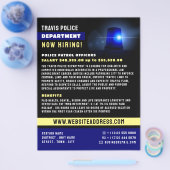 Blue Line & Siren - Einstellung von Polizeibeamten Flyer (Einzeln)