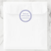 BLUE LINE STRICK 1.5" Aufkleber "Handgefertigt" (Tasche)