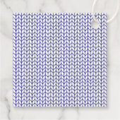 BLUE LINE STRICK 2" Quadratgarnmarken Geschenkanhänger (Rückseite)