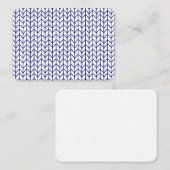 BLUE LINE STRICK 3.5x2.5 Flachnotierkarte / Horizo Mitteilungskarte (Vorne/Hinten)