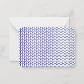 BLUE LINE STRICK 3.5x2.5 Flachnotierkarte / Horizo Mitteilungskarte (Vorderseite)