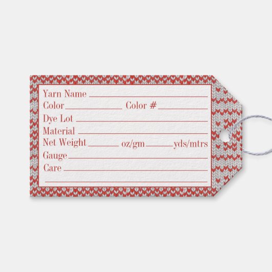 BLUE LINE STRICK 3.5x2 Garnmarken Geschenkanhänger (Vorderseite (Horizontal))
