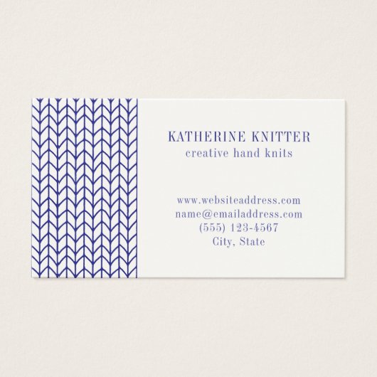 BLUE LINE STRICK 3.5x2 Visitenkarte II (Vorderseite)