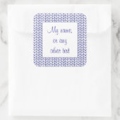 BLUE LINE STRICK 3" Quadrat Matte Stickers (Tasche)