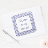 BLUE LINE STRICK 3" Quadrat Matte Stickers (Umschlag)