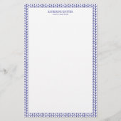 BLUE LINE STRICK 5.5x8.5 Business Stationery Briefpapier (Vorderseite)