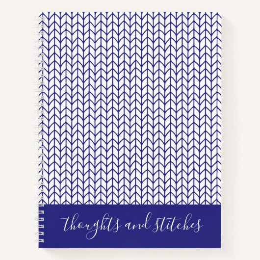 BLUE LINE STRICK 8.5x11 SpiralNotebook + Text II Notizblock (Vorderseite)