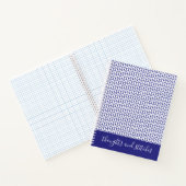 BLUE LINE STRICK 8.5x11 SpiralNotebook + Text II Notizblock (Innenseite)