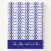 BLUE LINE STRICK 8.5x11 SpiralNotebook + Text II Notizblock (Rückseite)
