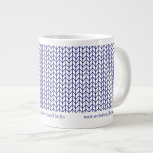BLUE LINE STRICK Business ID Big White Tasse