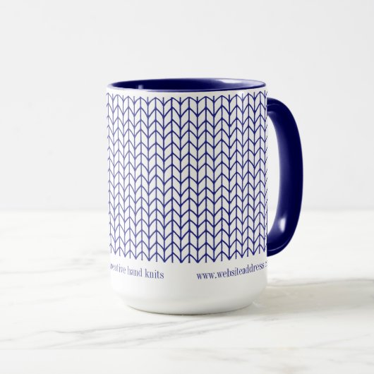 BLUE LINE STRICK Business ID Tall Navy Combo Tasse (VorderseiteRechts)