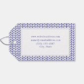 BLUE LINE STRICK Geschenketiketts Geschenkanhänger (Rückseite Horizontal)