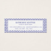 BLUE LINE STRICK Mini Business Card (Vorderseite)