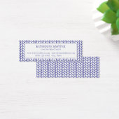 BLUE LINE STRICK Mini Business Card (Schreibtisch)
