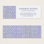 BLUE LINE STRICK Mini Business Card II (Vorne & Hinten)