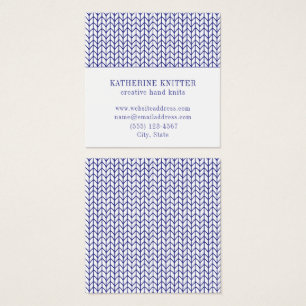 BLUE LINE STRICK Square Business Card II