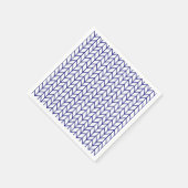 BLUE LINE STRICK Standard Cocktail Papier Napkins Serviette (Ecke)