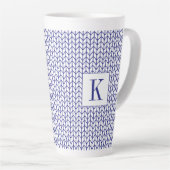 BLUE LINE STRICK Tall Latte Tasse + Ursprünglich (Rechte Ecke)