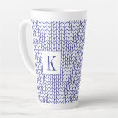 BLUE LINE STRICK Tall Latte Tasse + Ursprünglich (Linke Ecke)
