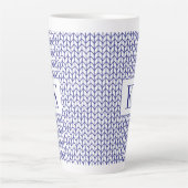 BLUE LINE STRICK Tall Latte Tasse + Ursprünglich (Vorderseite)