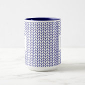 BLUE LINE STRICK Tall Navy Combo Tasse + Initial (Zentrum)