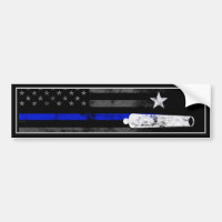 Blue Line Vintag American Flag Star Cannon