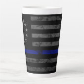 BLUE LINE Vintag Betsy Ross American Flag Milchtasse (Vorderseite)