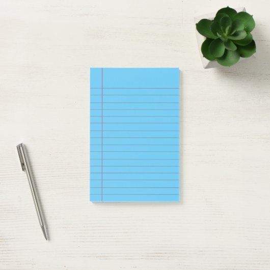 Blue Lined School Notebook Paper Post-it N Klebezettel (Büro)