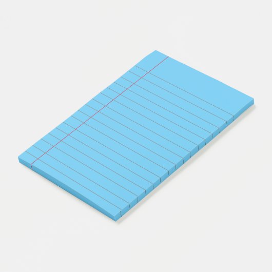 Blue Lined School Notebook Paper Post-it N Klebezettel (angewinkelt)