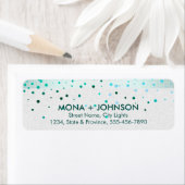 Blue Linen Glitzer Sparkle Confetti Dots Modern (Insitu)