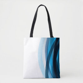 Blue Lines Abstrakt Tote Bag Tasche
