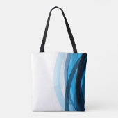 Blue Lines Abstrakt Tote Bag Tasche (Rückseite)