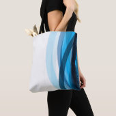 Blue Lines Abstrakt Tote Bag Tasche (Von Nahem)