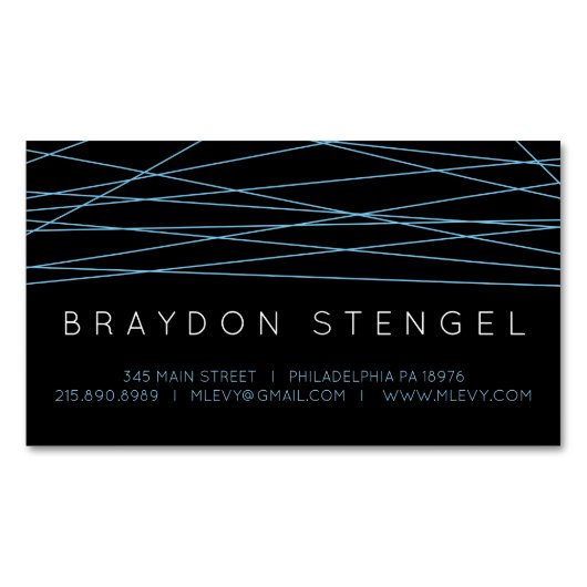 BLUE LINES Business Card Magnet (Vorderseite)