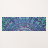 Blue Lines Gefärbte Krawatte Yogamatte (Rückseite (Horizontal))