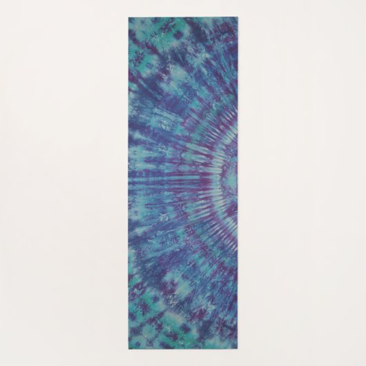 Blue Lines Gefärbte Krawatte Yogamatte (Rückseite)