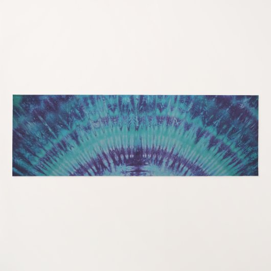 Blue Lines Gefärbte Krawatte Yogamatte (Vorderseite (Horizontal))