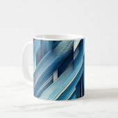 Blue Lines Of Motion Kaffeetasse (Vorderseite Links)