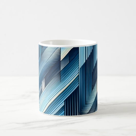 Blue Lines Of Motion Kaffeetasse (Mittel)