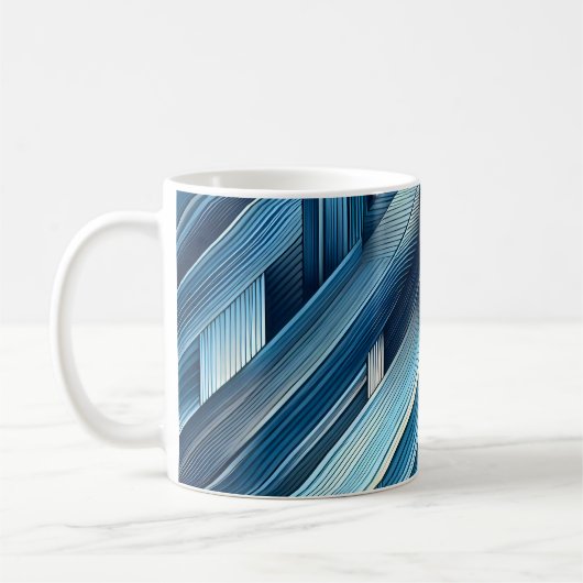 Blue Lines Of Motion Kaffeetasse (Links)