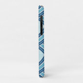 Blue Lines Pattern Case-Mate iPhone Hülle (Hinten/Links)