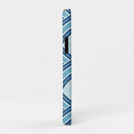 Blue Lines Pattern Case-Mate iPhone Hülle (Hinten/Rechts)