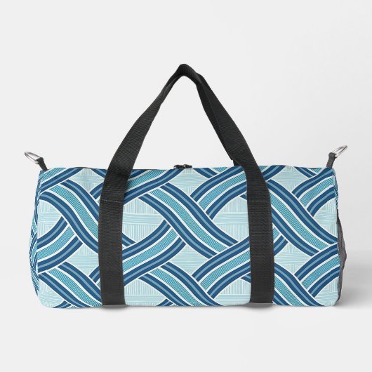 Blue Lines Pattern Duffle Bag (Vorderseite)